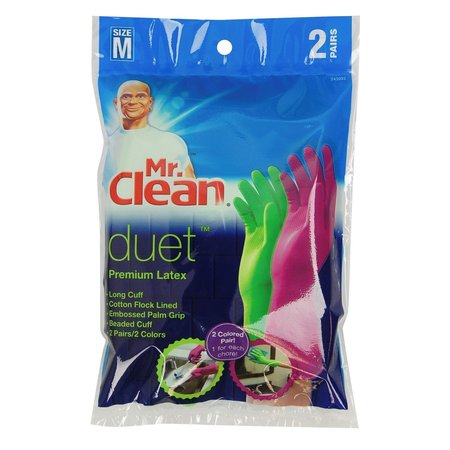 Mr. Clean Mr. Clean Duet Unisex Indoor/Outdoor Cleaning Gloves Assorted M , 2PK 243093
